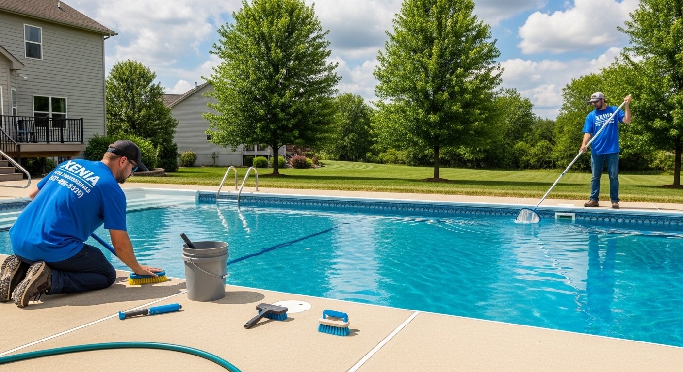 Pool Overflow and Drainage Problem in Xenia, OH